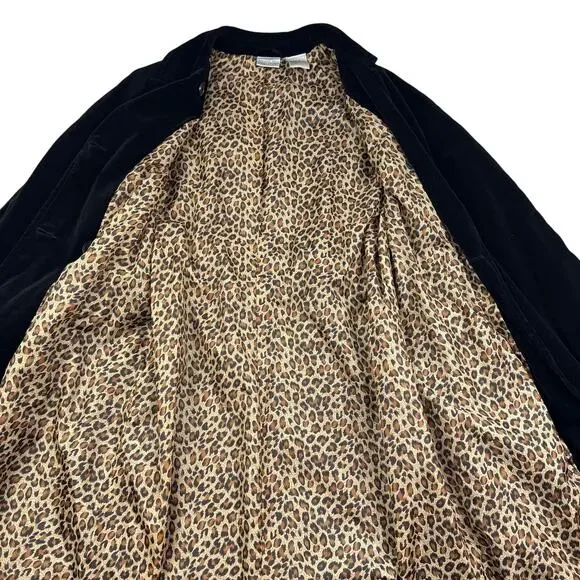 Newport News Goth Edgy Witchy Velvet Long Classic Trench Coat Women's Size 10 - Picture 6 of 8